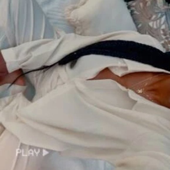 BUTTON DOWN SLIT HEM BLOUSE AND WIDE LEG PANTS TEXTURED SUMMER LOUNGE STREETWEAR - Picture 8 of 12